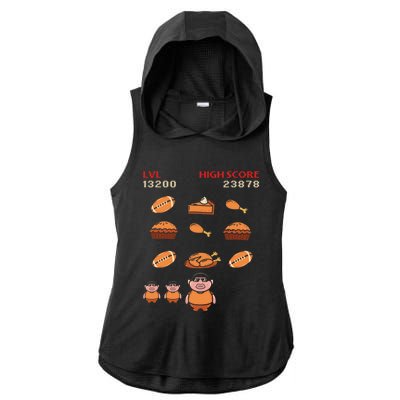 Funny Thanksgiving Food Lover Video Game Professional Gamer Gift Ladies PosiCharge Tri-Blend Wicking Draft Hoodie Tank