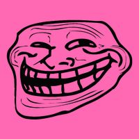 Funny Troll Face Nerd Geek Stripe Pom Pom Beanie