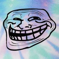 Funny Troll Face Nerd Geek Legacy Tie Dye Trucker Hat