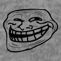 Funny Troll Face Nerd Geek 7-Panel Snapback Hat