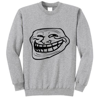 Funny Troll Face Nerd Geek Tall Sweatshirt