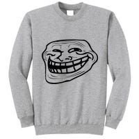Funny Troll Face Nerd Geek Tall Sweatshirt