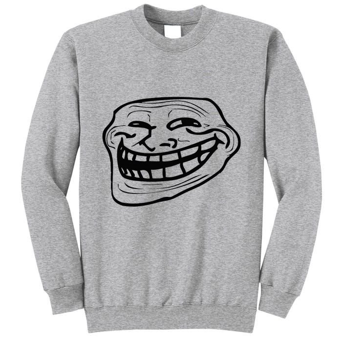 Funny Troll Face Nerd Geek Tall Sweatshirt