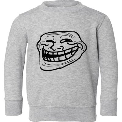 Funny Troll Face Nerd Geek Toddler Sweatshirt