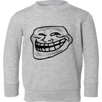 Funny Troll Face Nerd Geek Toddler Sweatshirt