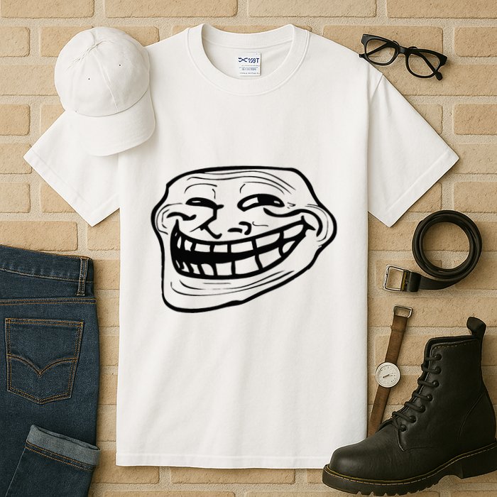Funny Troll Face Nerd Geek Tall T-Shirt