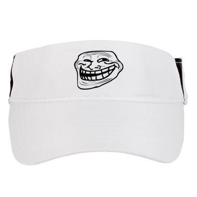 Funny Troll Face Nerd Geek Adult Drive Performance Visor