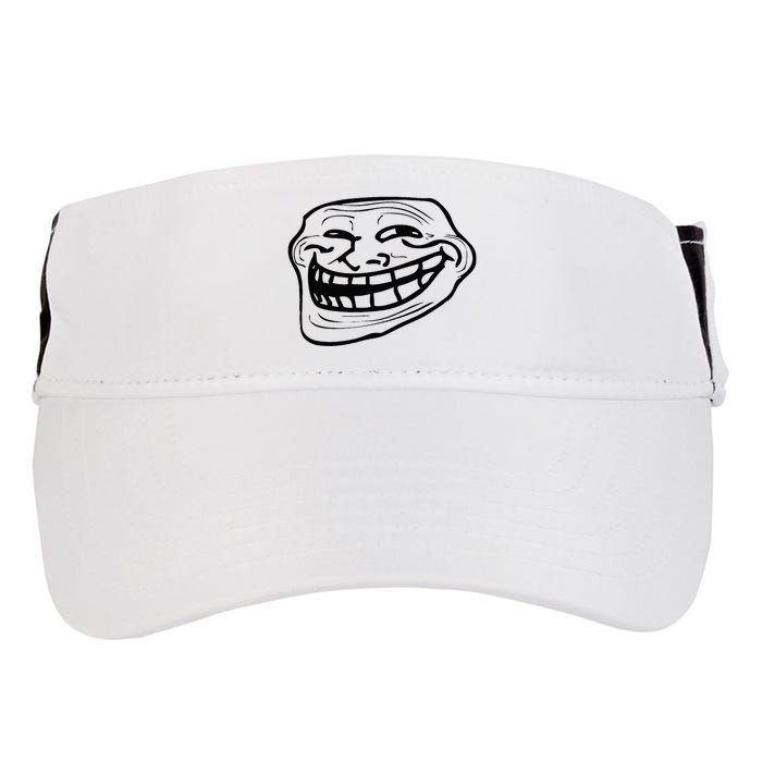 Funny Troll Face Nerd Geek Adult Drive Performance Visor