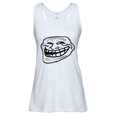 Funny Troll Face Nerd Geek Ladies Essential Flowy Tank