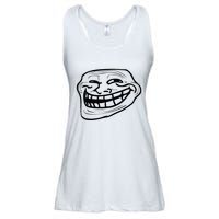 Funny Troll Face Nerd Geek Ladies Essential Flowy Tank