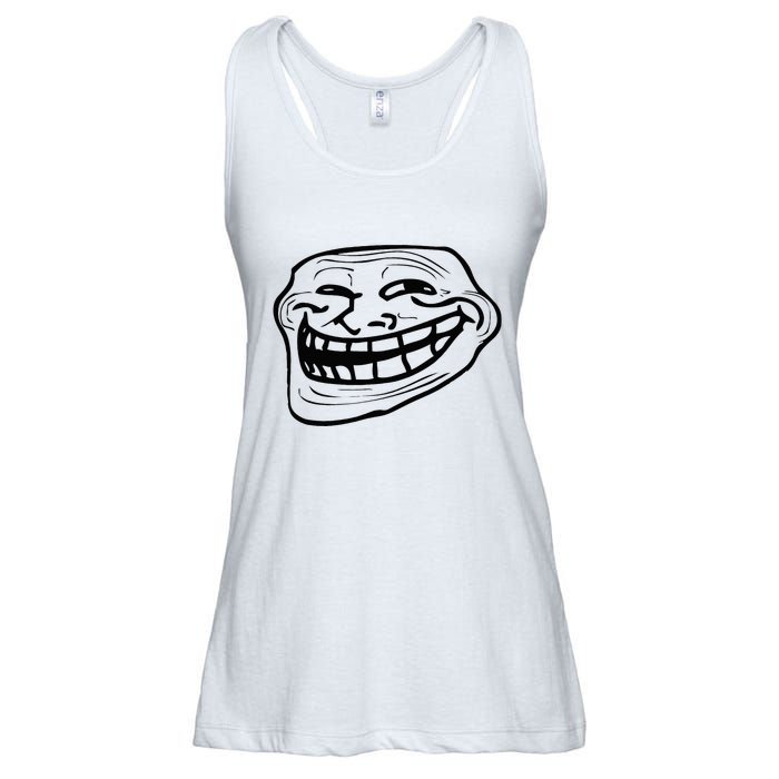 Funny Troll Face Nerd Geek Ladies Essential Flowy Tank