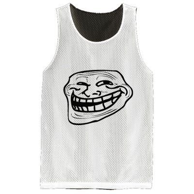 Funny Troll Face Nerd Geek Mesh Reversible Basketball Jersey Tank