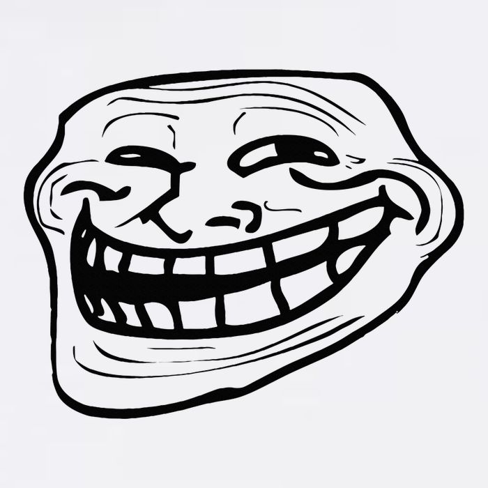 Funny Troll Face Nerd Geek Magnet