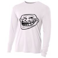 Funny Troll Face Nerd Geek Cooling Performance Long Sleeve Crew