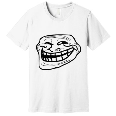 Funny Troll Face Nerd Geek Premium T-Shirt
