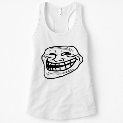 Funny Troll Face Nerd Geek Womens Tank Top