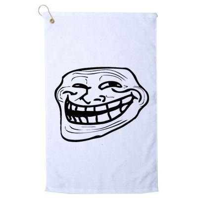 Funny Troll Face Nerd Geek Golf Towel