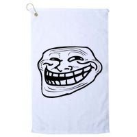 Funny Troll Face Nerd Geek Golf Towel