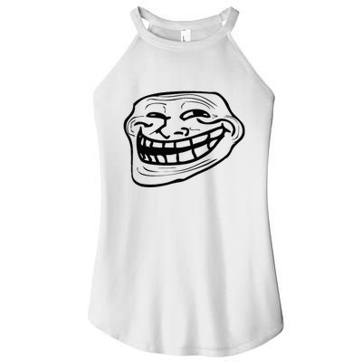 Funny Troll Face Nerd Geek Women's Perfect Tri Rocker Tank