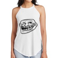 Funny Troll Face Nerd Geek Women's Perfect Tri Rocker Tank