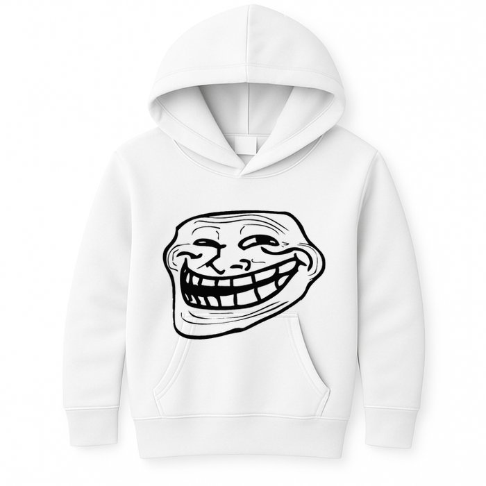 Funny Troll Face Nerd Geek Kids Hoodie