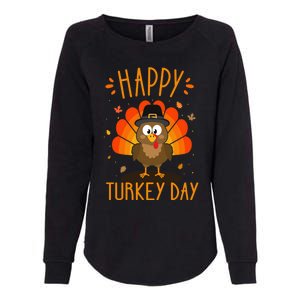 Funny Thanksgiving Family Dinner With Happy Turkey Day Womens California Wash Sweatshirt