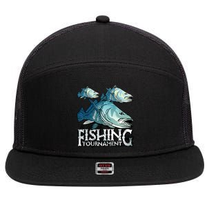 Fishing Tournament 7 Panel Mesh Trucker Snapback Hat