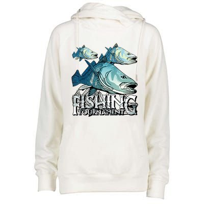 Fishing Tournament Womens Funnel Neck Pullover Hood