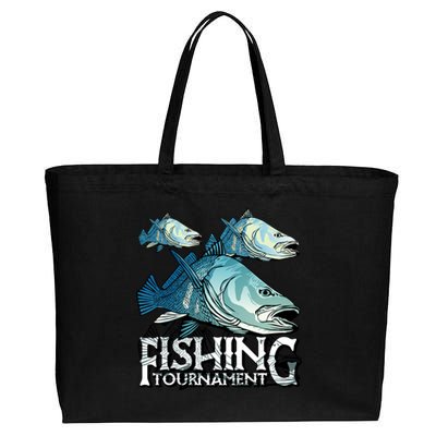 Fishing Tournament Cotton Canvas Jumbo Tote