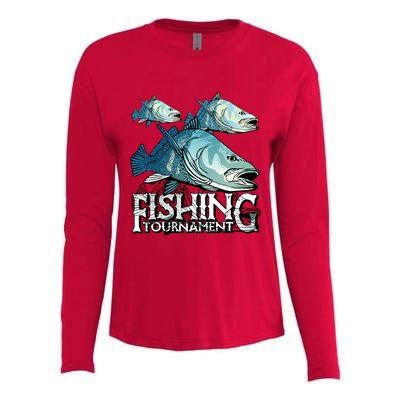 Fishing Tournament Womens Cotton Relaxed Long Sleeve T-Shirt