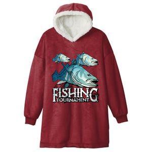 Fishing Tournament Hooded Wearable Blanket