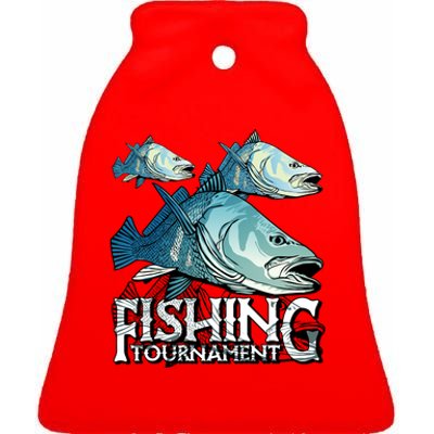 Fishing Tournament Ceramic Bell Ornament