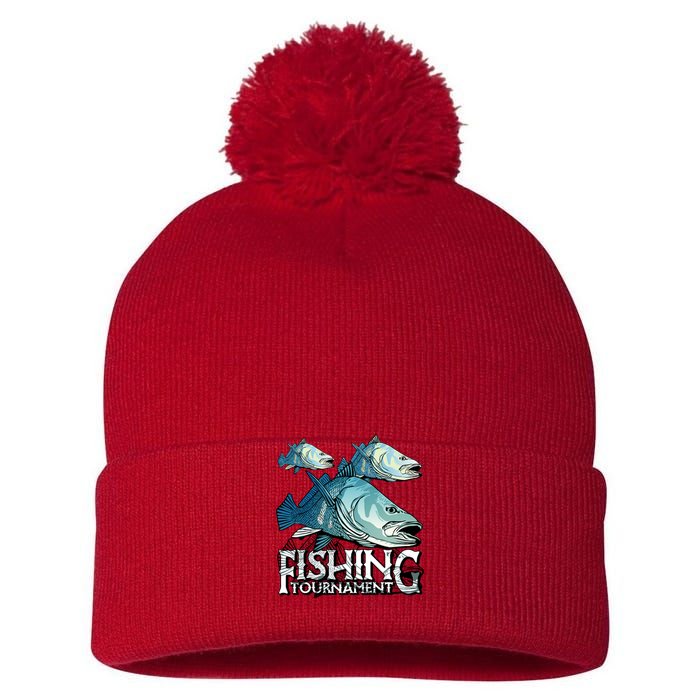 Fishing Tournament Pom Pom 12in Knit Beanie