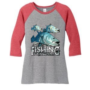 Fishing Tournament Women's Tri-Blend 3/4-Sleeve Raglan Shirt