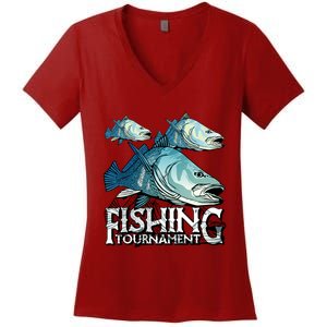 Fishing Tournament Women's V-Neck T-Shirt