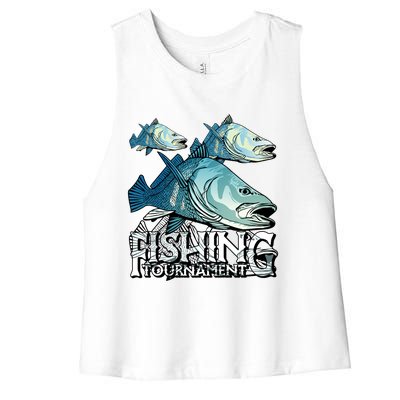 Fishing Tournament Women's Racerback Cropped Tank