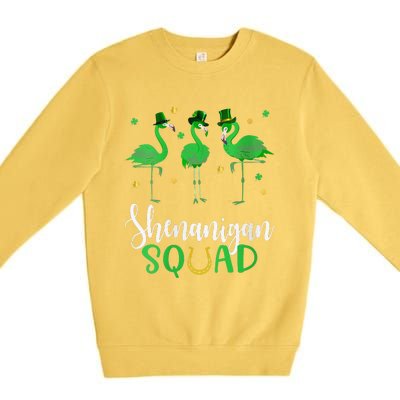 Flamingo Tees For WoSt Patricks Day Shenanigan Squad Premium Crewneck Sweatshirt