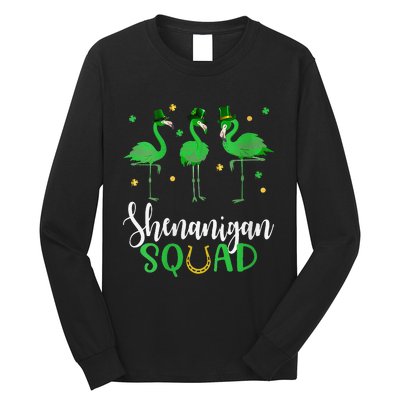 Flamingo Tees For WoSt Patricks Day Shenanigan Squad Long Sleeve Shirt