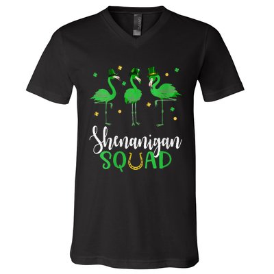 Flamingo Tees For WoSt Patricks Day Shenanigan Squad V-Neck T-Shirt