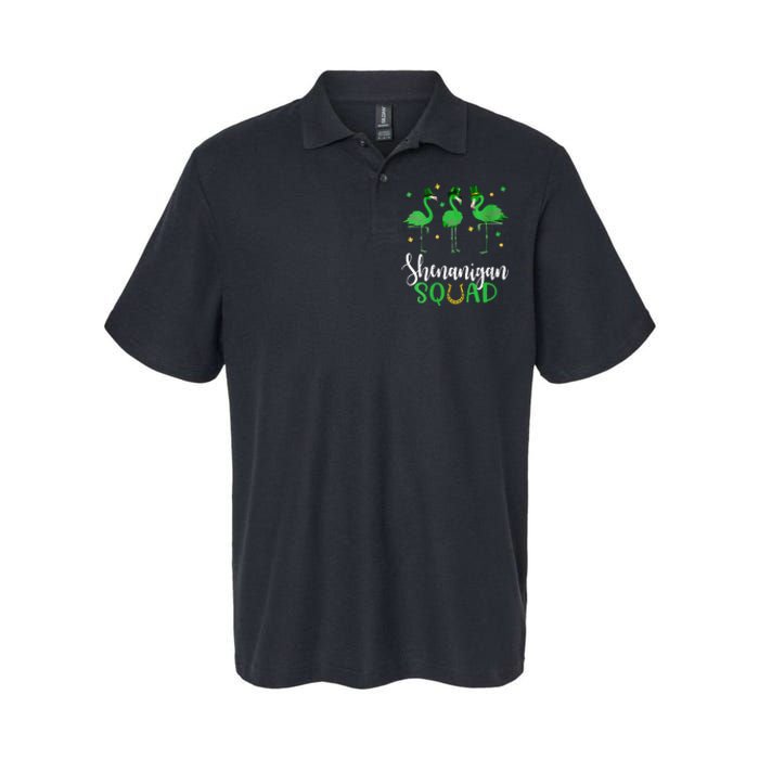 Flamingo Tees For WoSt Patricks Day Shenanigan Squad Softstyle Adult Sport Polo