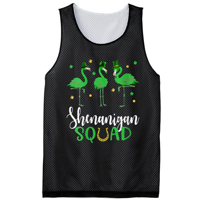 Flamingo Tees For WoSt Patricks Day Shenanigan Squad Mesh Reversible Basketball Jersey Tank