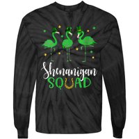 Flamingo Tees For WoSt Patricks Day Shenanigan Squad Tie-Dye Long Sleeve Shirt