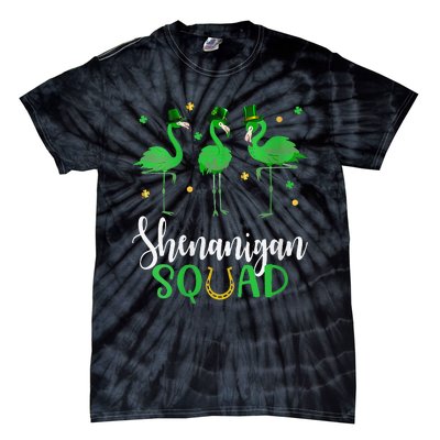 Flamingo Tees For WoSt Patricks Day Shenanigan Squad Tie-Dye T-Shirt