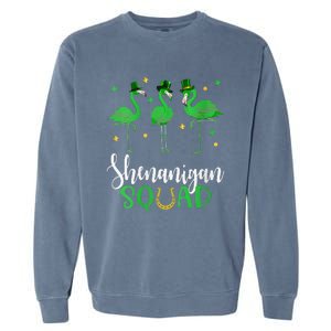 Flamingo Tees For WoSt Patricks Day Shenanigan Squad Garment-Dyed Sweatshirt