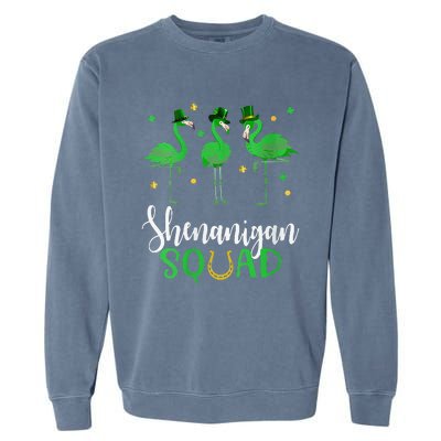 Flamingo Tees For WoSt Patricks Day Shenanigan Squad Garment-Dyed Sweatshirt