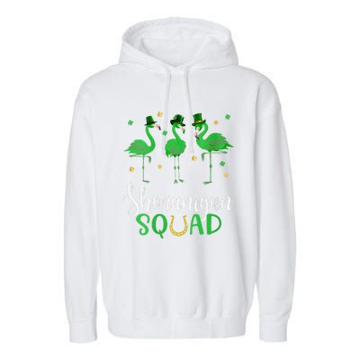 Flamingo Tees For WoSt Patricks Day Shenanigan Squad Garment-Dyed Fleece Hoodie