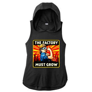 Factorio The Factory Must Grow Ladies PosiCharge Tri-Blend Wicking Draft Hoodie Tank