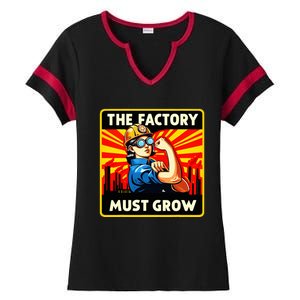 Factorio The Factory Must Grow Ladies Halftime Notch Neck Tee