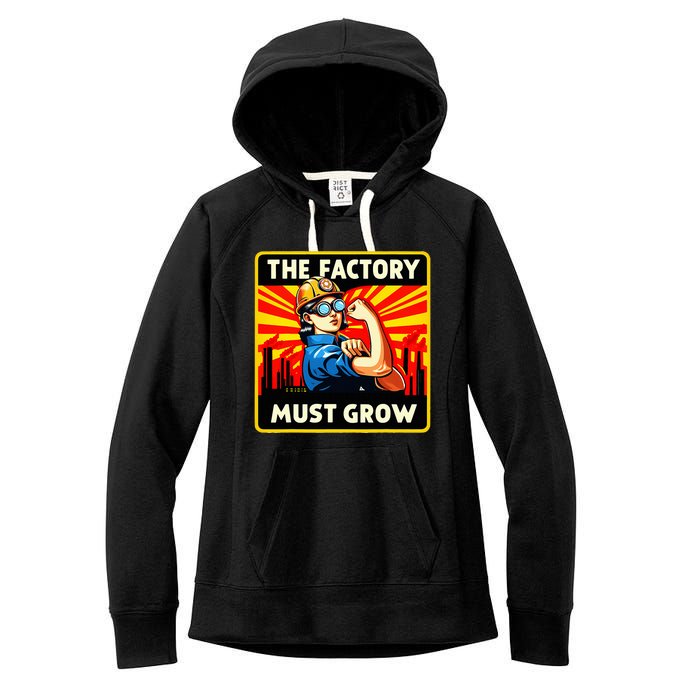 Factorio The Factory Must Grow Women's Fleece Hoodie