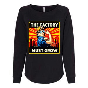 Factorio The Factory Must Grow Womens California Wash Sweatshirt